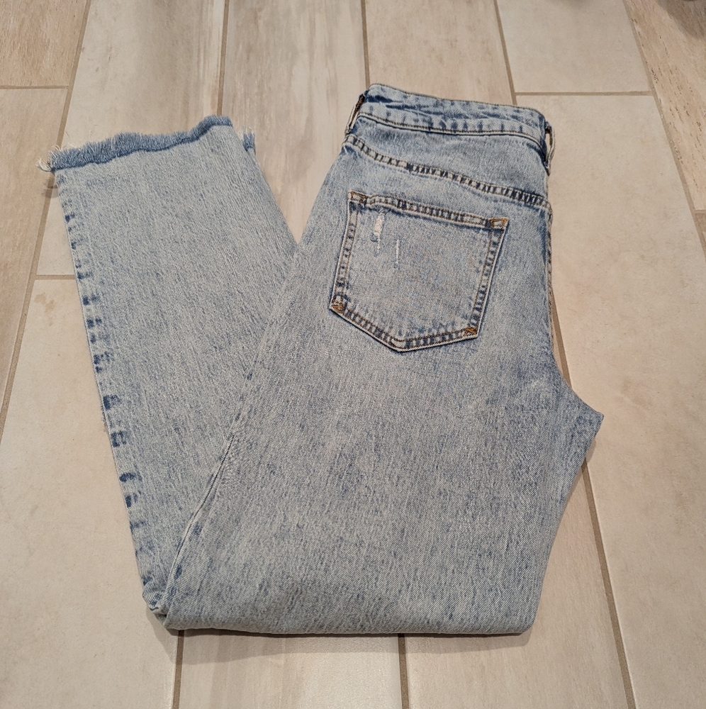 Anthropologie Pilcro Vintage Straight Distressed High Rise Jeans 27 28 - Picture 8 of 10